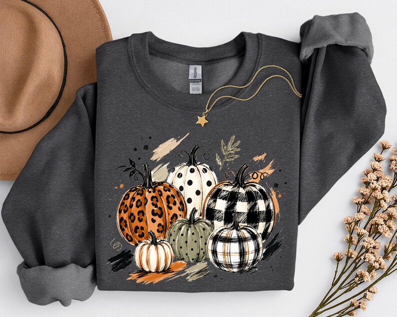 Pumpkin Harvest Season Tee, Autumn Graphic Shirt, Fall Pumpkin Lover T-Shirt, Rustic Fall Gift