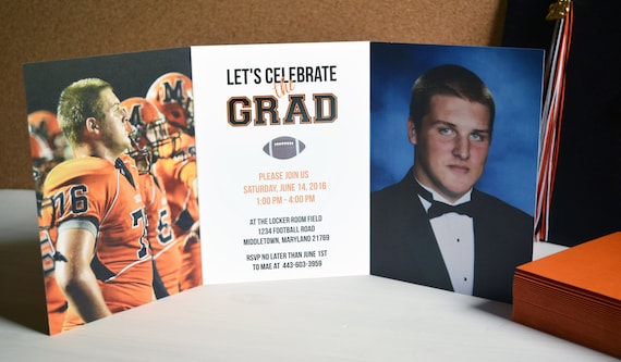 trifold graduation invitations two sided graduation etsy