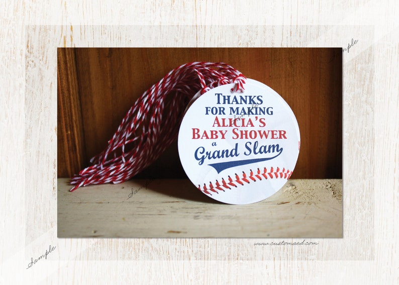 Baseball Baby Shower Favors Baseball Party Favor Tags Favor Etsy