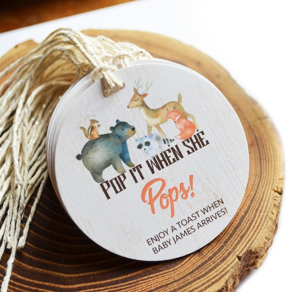 Woodland Baby Shower Favors Baby Shower Pop It When She Pops Woodland Baby Shower Favors Baby Shower Pop It When She Pops