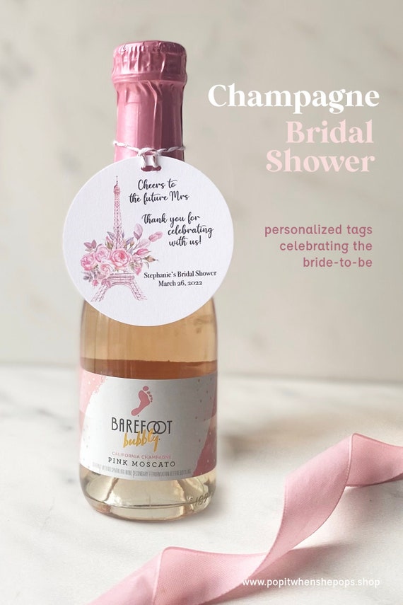 bridal shower favors for guests, bridal shower favors, champagne bridal