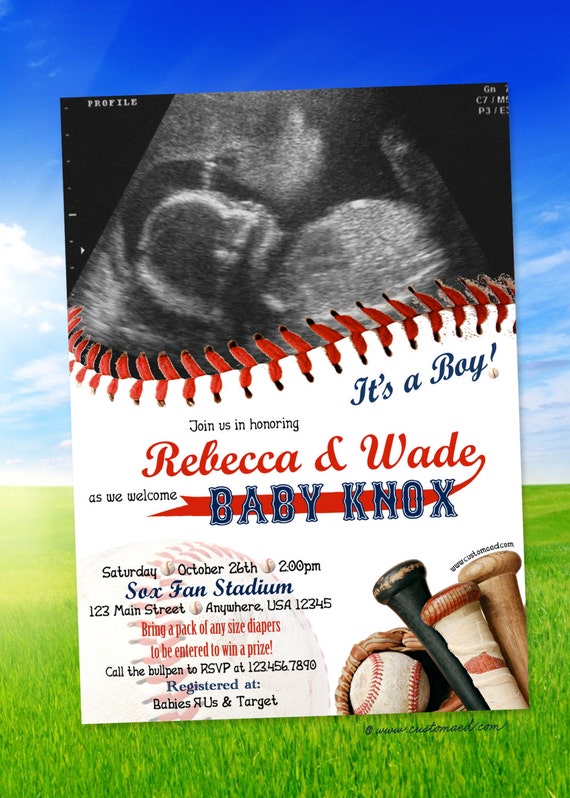 Baseball Baby Shower Invitations
