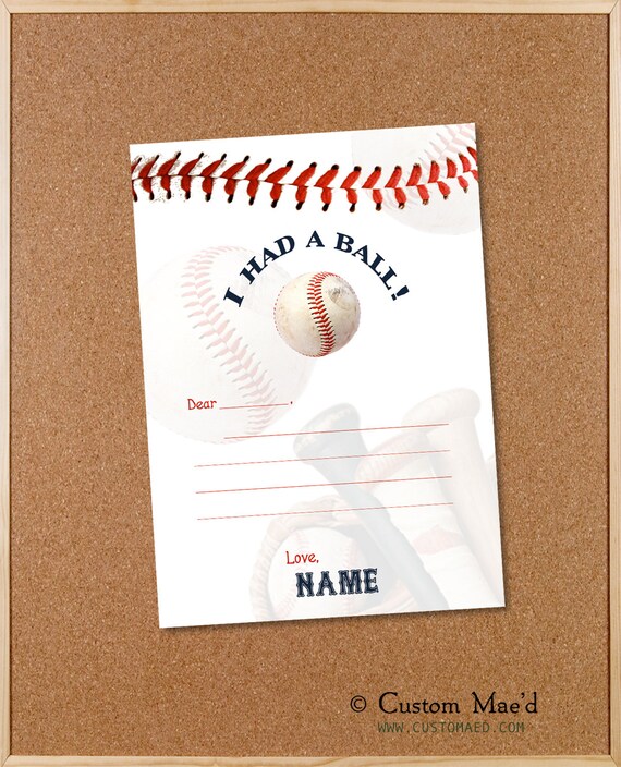 teen baseball thank you cards tween baseball thank you card sports baseball thank you cards