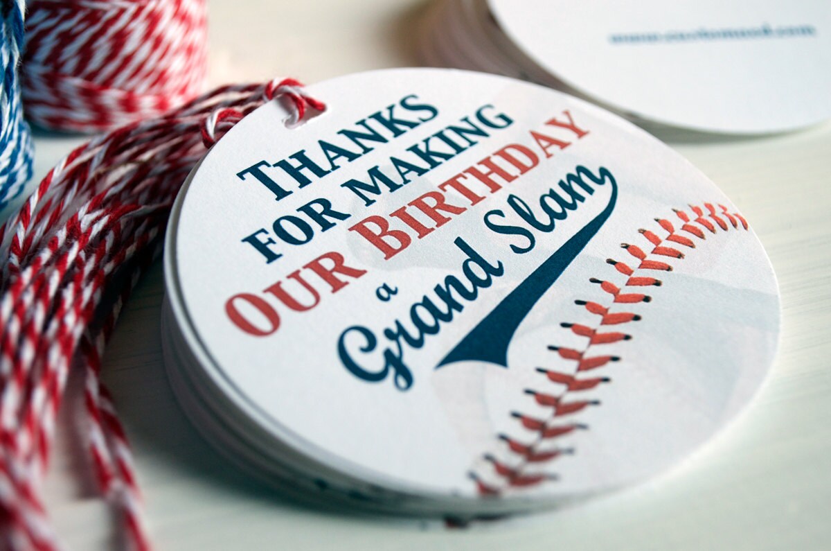 BASEBALL Party Favors Baseball Party Favor Tag Baseball Etsy