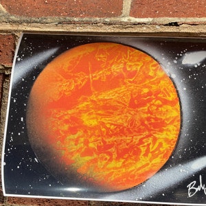 Orange and yellow planet