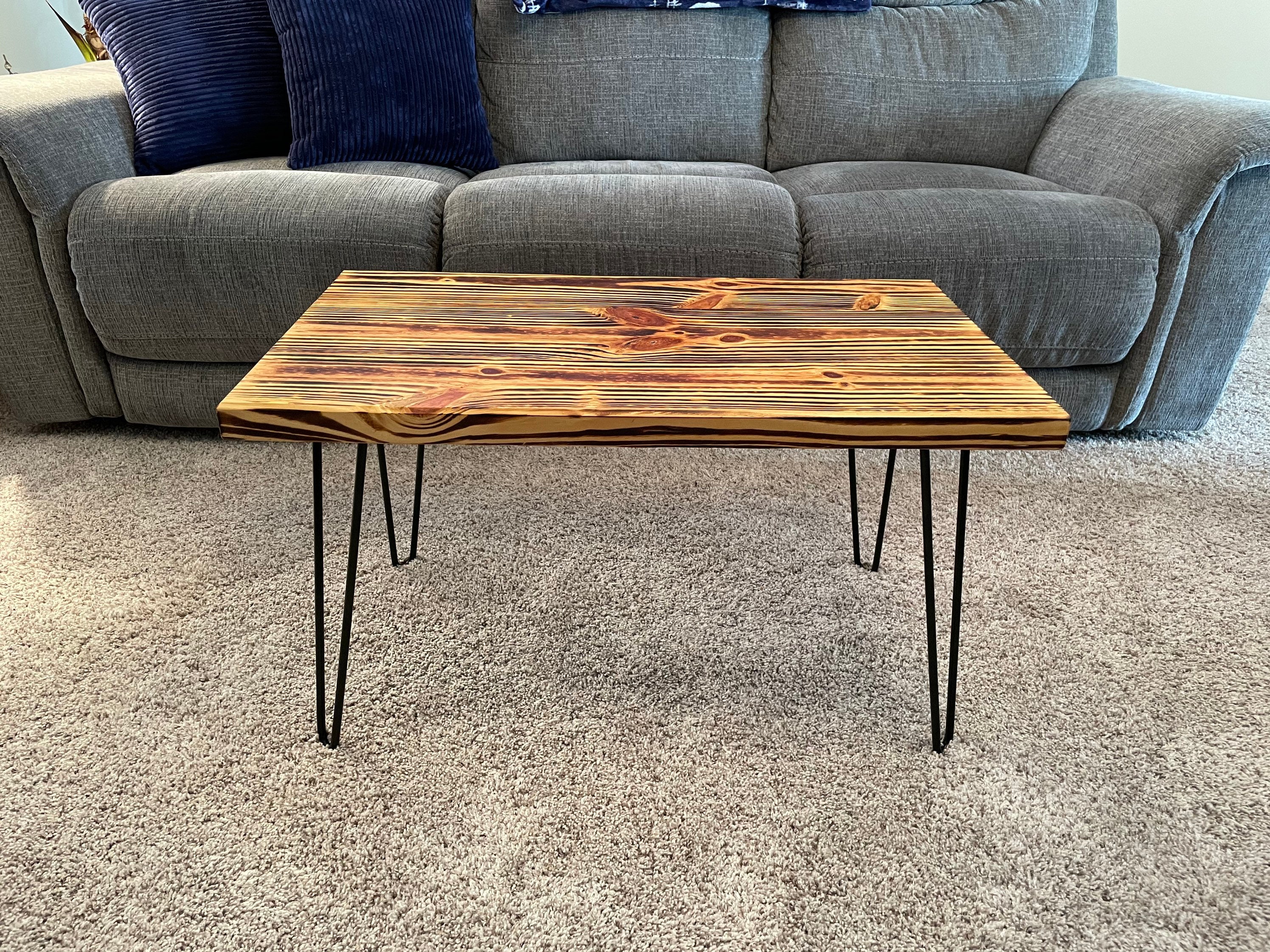 Shou Sugi Ban Coffee Table: Mid-century Modern Pine Wood - Etsy