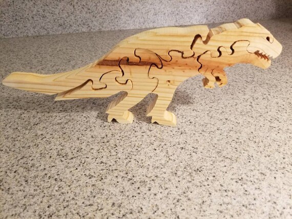 t rex wooden puzzle
