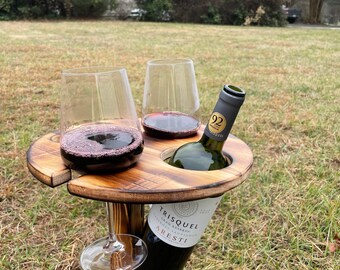 Wine Table,Outdoor table/folding wine table/portable wine table , tailgate wine table, beach wine table, outdoor entertaining,