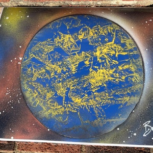 Yellow and blue planet