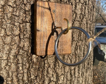 Old English pub ring toss game. Man cave ring toss game. Home bar / game room ring toss game. Reclaimed lumber ring toss game