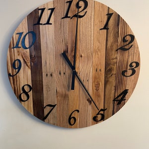 Oak Wood Rustic Table Clock Reclaimed From an 100 Elyear Old 
