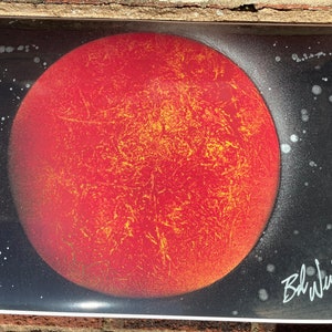 Mercury Planet Art Print: Spray Paint Style, Unframed (11x14)