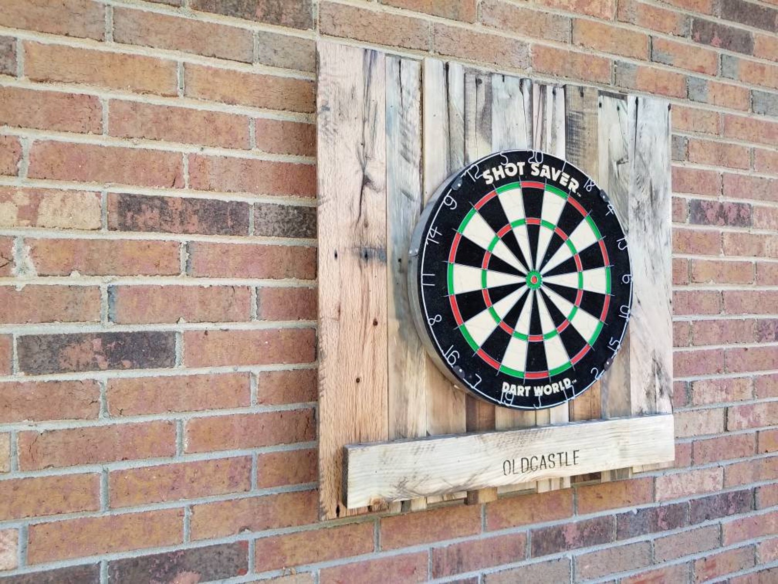 Pallet wood dart board backboard game room dart board man Etsy