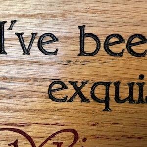 Carved plaque in rustic reclaimed plywood. I've been blessed with Exquisite taste in Wine & Friends image 3