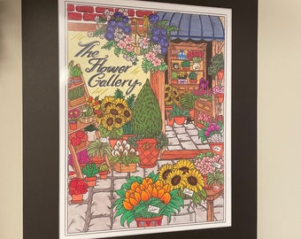 The Flower Gallery. Coloring. Flowers colored.