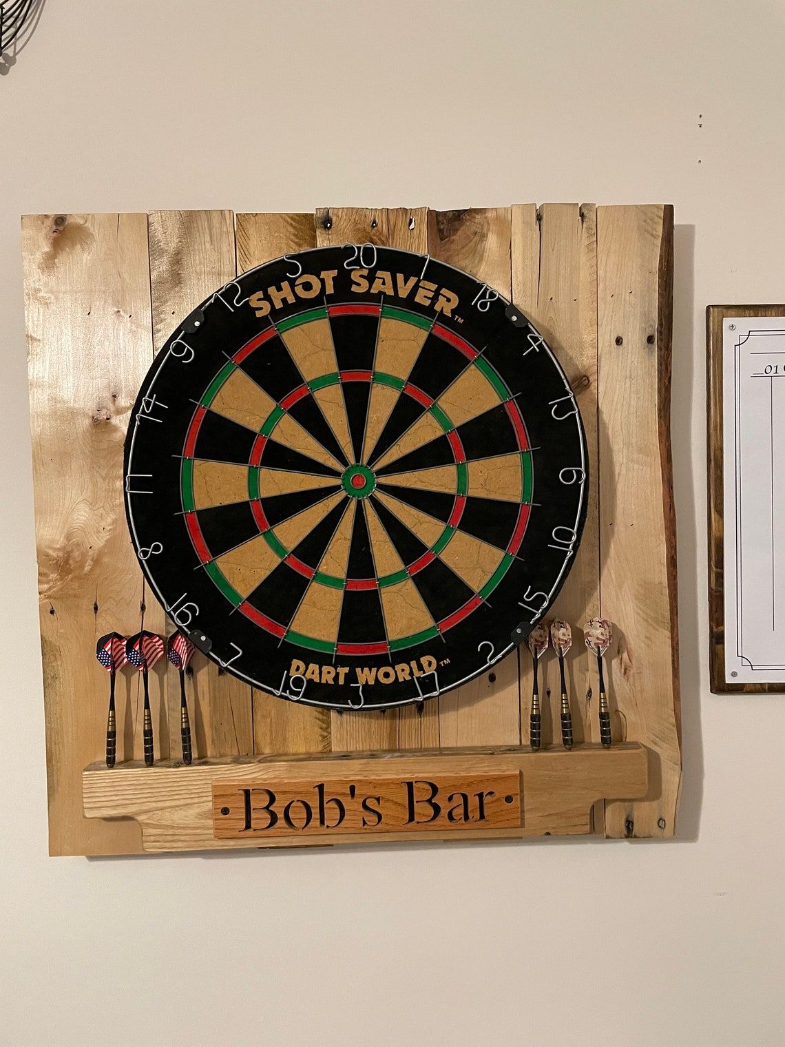 Personalized Pallet Wood Dart Board Backboard Game Room Dart Etsy