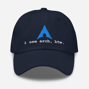 Arch Linux Embroidered Dad Hat | "I Use Arch BTW" Low Profile Cap