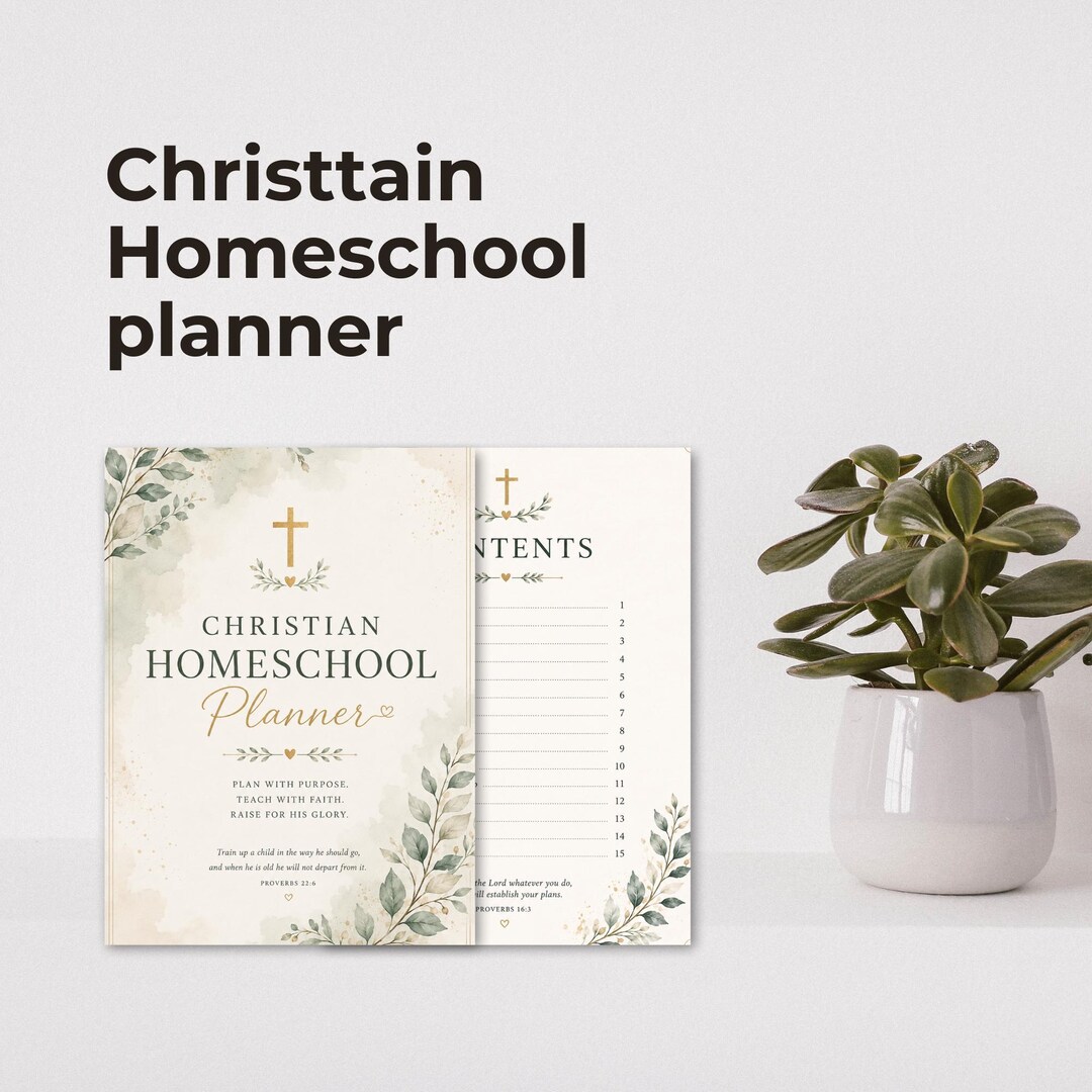 Christian Homeschool Planner Printable | Faith-based Organizer (PDF ...