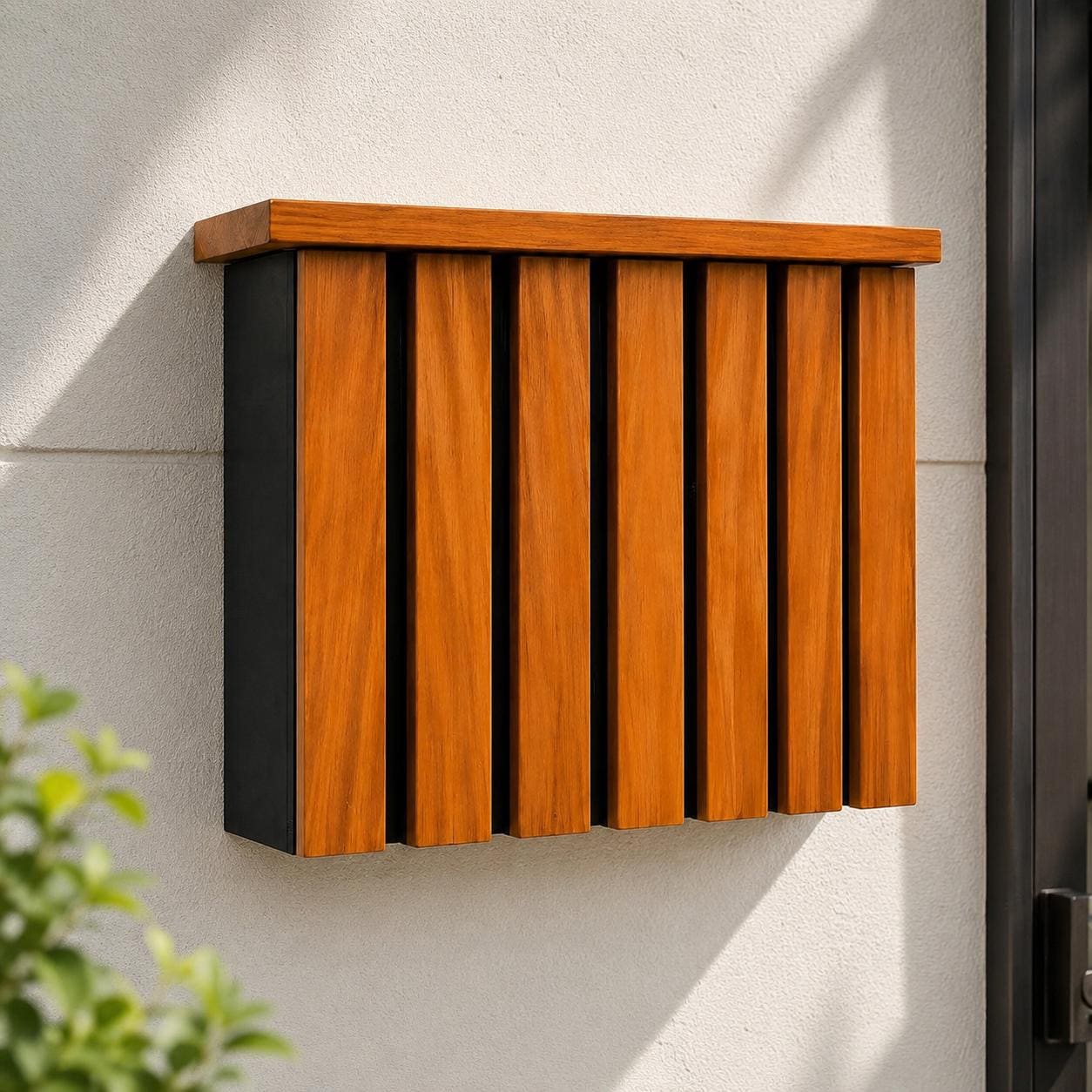 Wall Mounted Wooden Mailbox, Modern Outdoor Mail Holder, Large Capacity Mailbox, Rustic Wood Mailbox, House Mailbox Decor