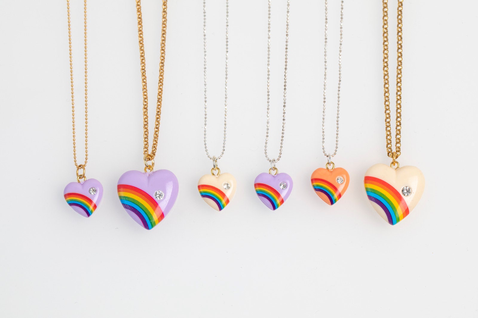 Rainbow Heart Necklace