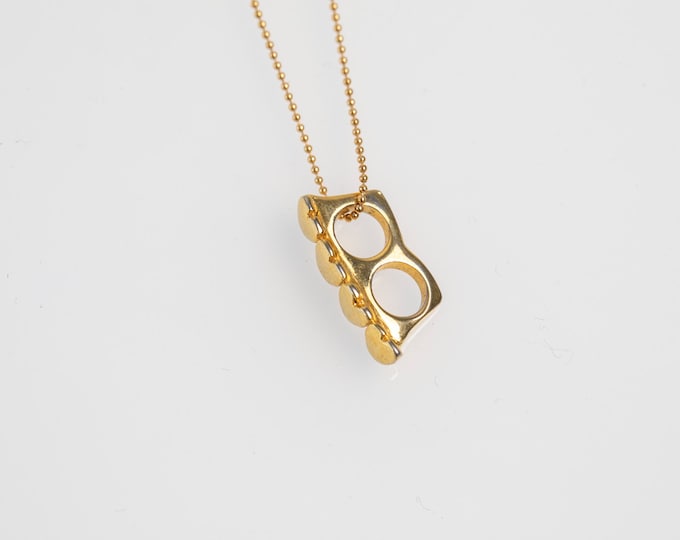 mini gold loveknuckle pendant