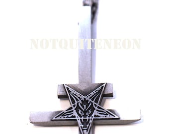 Inverted cross Pendant upside down cross SILVER COLOR