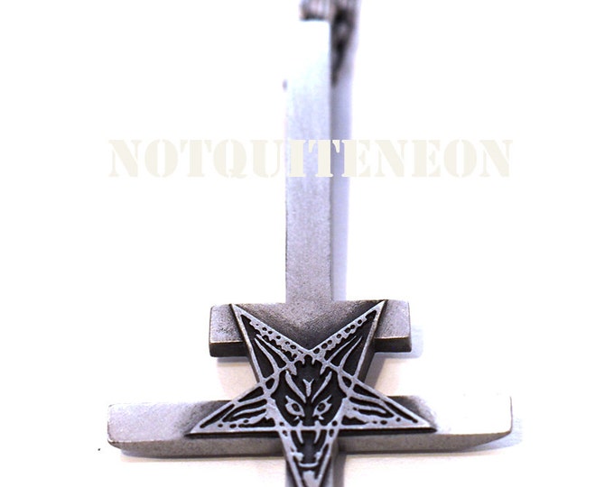 Inverted cross Pendant upside down cross SILVER COLOR