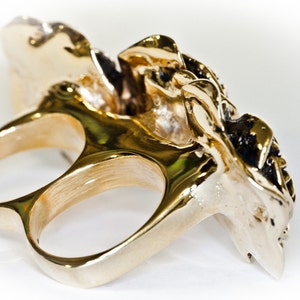 ROSE OF TEETH Double Knuckle Ring Size 7.5 image 4