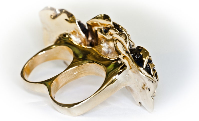 ROSE OF TEETH Double Knuckle Ring Size 7.5 image 4