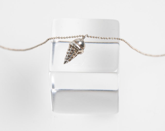 Sterling silver Icecream cone necklace