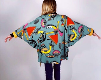 Abstract vintage jade picasso Jacket