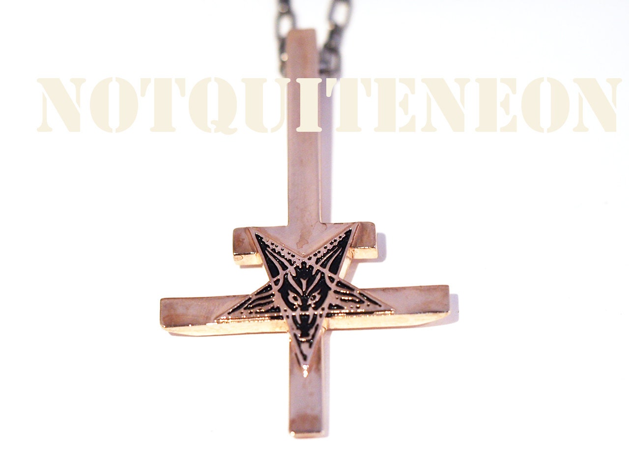Upside down cross gold necklace deals