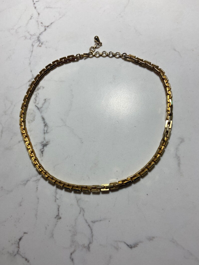 Vintage Chunky 90s gold choker chain image 3