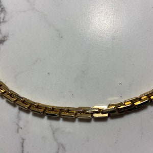 Vintage Chunky 90s gold choker chain image 5