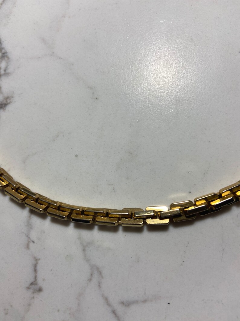 Vintage Chunky 90s gold choker chain image 5