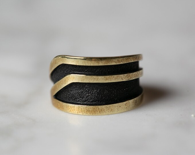Bronze and silver ring 5.5