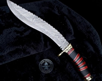 Custom Damascus Steel Forged Art | Unique Handmade Collectible