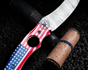 Handmade Stainless Steel Cigar Cutter for Groomsmen Gifts, Double Blade Pocket Cutter