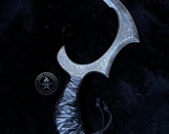 Handmade Crescent Moon Wall Decor, Forged Steel Lunar Art, Rustic Gothic Home Accent