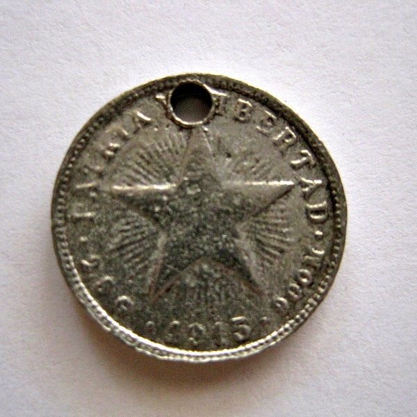 2 Pewter STAR COIN Charms