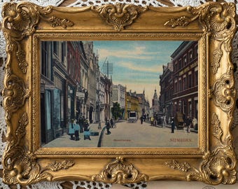 Antique Nijmegen Street Scene Postcard Print – Grand Hotel Mulder, 1907 Dutch Cityscape (Digital Download)