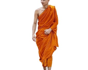 Abito tradizionale da monaco buddista Theravada fatto a mano / Abbigliamento tradizionale Kasaya dello Sri Lanka