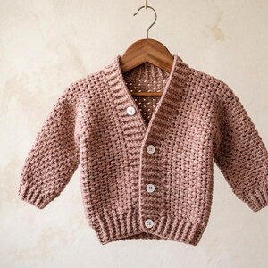 Baby Cardigan Crochet Pattern | Seamless Sweater Tutorial (PDF File)
