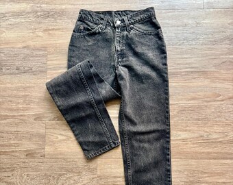 VTG 1997 Levi’s 912 Orange Tab Slim Fit Tapered Black Jeans 24x26