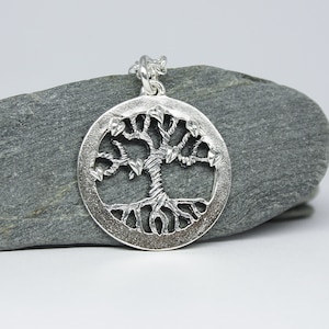 Tree of life Necklace, Sterling Silver tree of life pendant, Silver Tree of Life Necklace, Metalsmith, Silversmith. Handmade Jewelry image 1