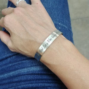 Personalized Cuff Bracelet. Actual Handwriting Sterling Silver Bracelet. Memorial Cuff Bracelet. Signature Bangle Bracelet. Metalsmith.