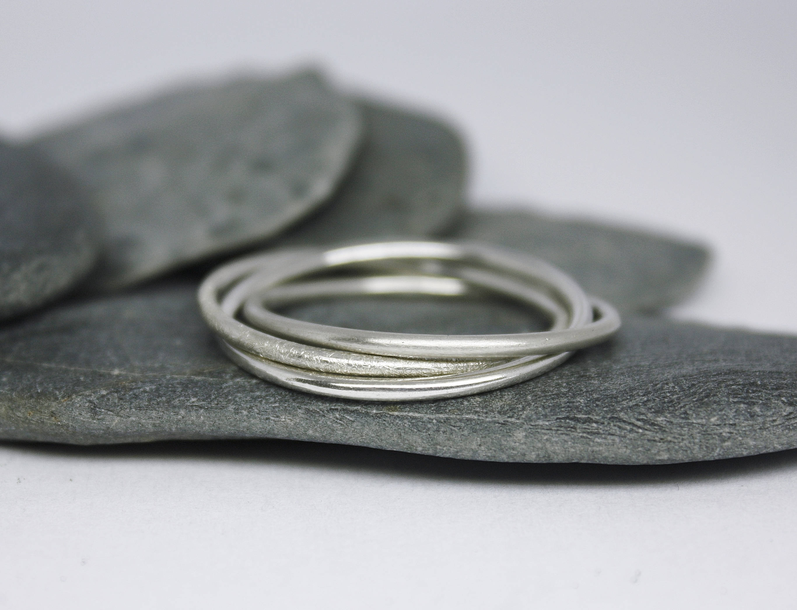3 anillos entrelazados de plata 925 anillo de la amistad | Etsy España
