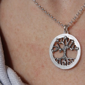 Tree of life Necklace, Sterling Silver tree of life pendant, Silver Tree of Life Necklace, Metalsmith, Silversmith. Handmade Jewelry image 7