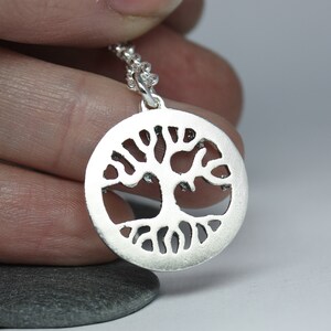 Tree of life Necklace, Sterling Silver tree of life pendant, Silver Tree of Life Necklace, Metalsmith, Silversmith. Handmade Jewelry image 5