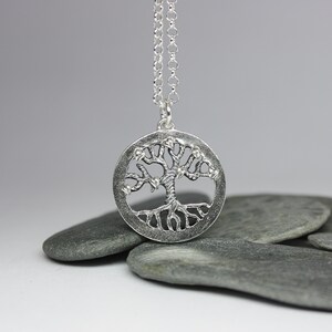 Tree of life Necklace, Sterling Silver tree of life pendant, Silver Tree of Life Necklace, Metalsmith, Silversmith. Handmade Jewelry image 3